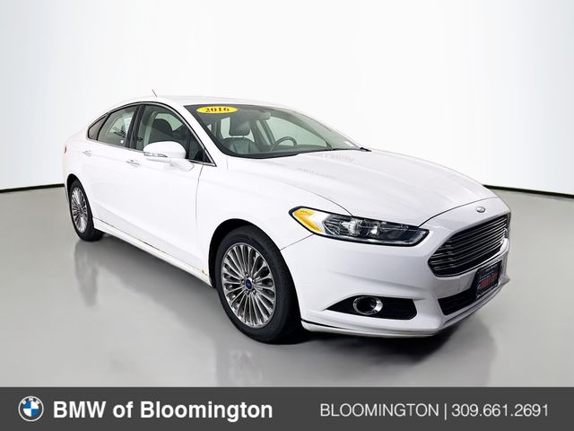 Oxford White 2016 Ford Fusion Titanium Sedan Front-Wheel Drive 6-Speed Automatic