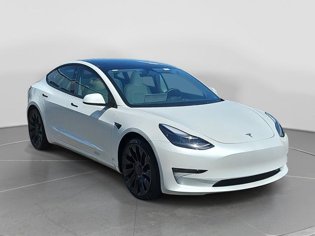 Pearl White Multi-Coat 2023 Tesla Model 3 Sedan All-Wheel Drive 1-Speed Automatic
