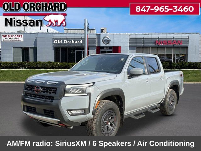 Boulder Gray Pearl 2025 Nissan Frontier PRO-4X Crew Cab 4WD Pickup Truck Four-Wheel Drive 9-Speed Automatic Overdrive