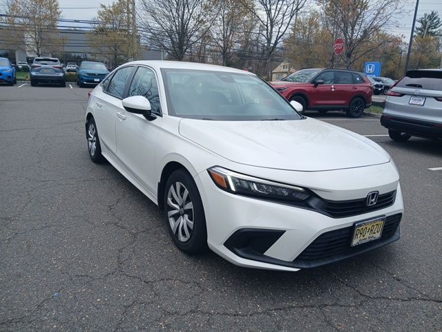 Platinum White Pearl 2023 Honda Civic LX FWD Sedan Front-Wheel Drive Continuously Variable Transmission