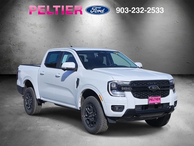 Oxford White 2025 Ford Ranger Lariat SuperCrew 4WD Pickup Truck Four-Wheel Drive Automatic