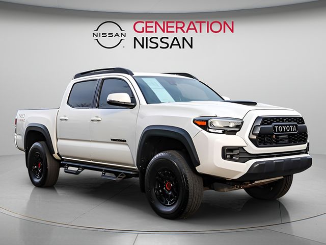 White 2022 Toyota Tacoma TRD Pro Double Cab 4WD Pickup Truck Four-Wheel Drive 6-Speed Manual
