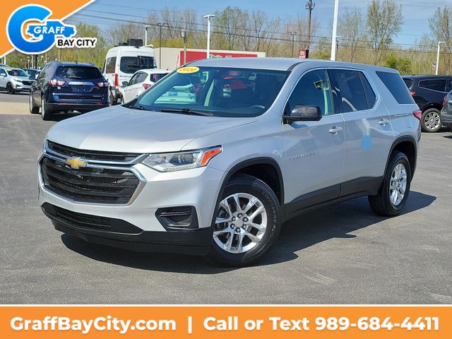 Silver Ice Metallic 2020 Chevrolet Traverse LS AWD SUV / Crossover Four-Wheel Drive 9-Speed Automatic