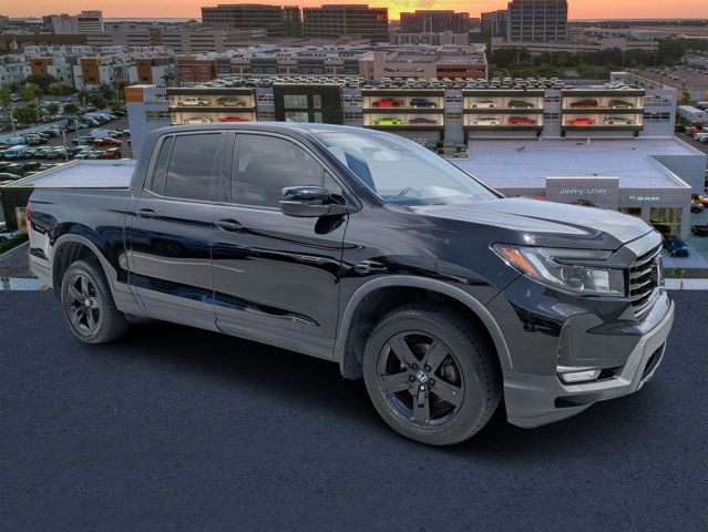 Black 2022 Honda Ridgeline Pickup Truck All-Wheel Drive 9-Speed Automatic