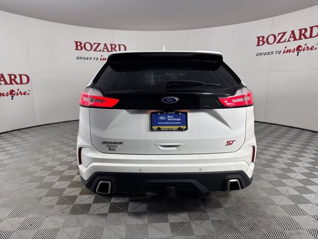 2020 Star White Metallic Tri-Coat Ford Edge ST AWD SUV