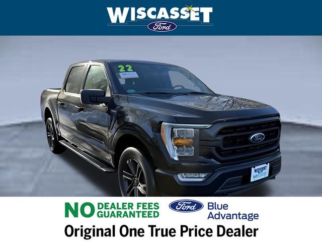 Agate Black Metallic 2022 Ford F-150 XLT SuperCrew 4WD Pickup Truck Four-Wheel Drive Automatic
