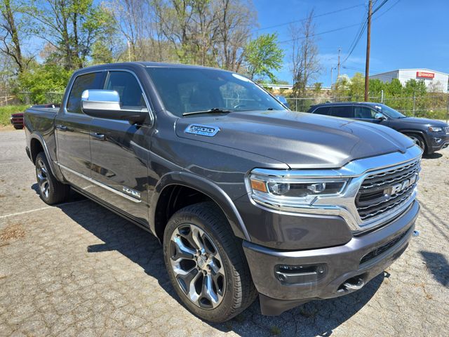 Gray (Granite Crystal Metallic Clearcoat) 2023 RAM 1500 Limited Crew Cab 4WD Pickup Truck Four-Wheel Drive 8-Speed Automatic