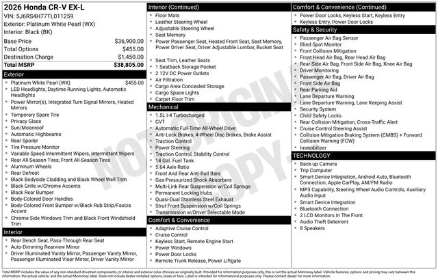 2026 Honda CR-V EX-L