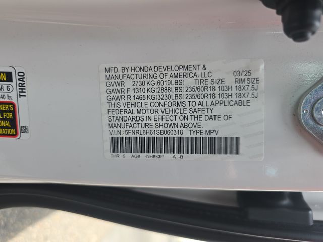 Used 2025 Honda Odyssey Van