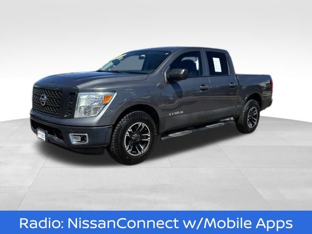 Gray (Gun Metallic) 2017 Nissan Titan Pickup Truck Four-Wheel Drive 7-Speed Automatic