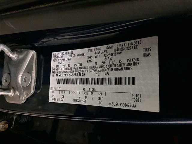 2018 Ford Escape SEL Blue at Audi Porsche Sewickley