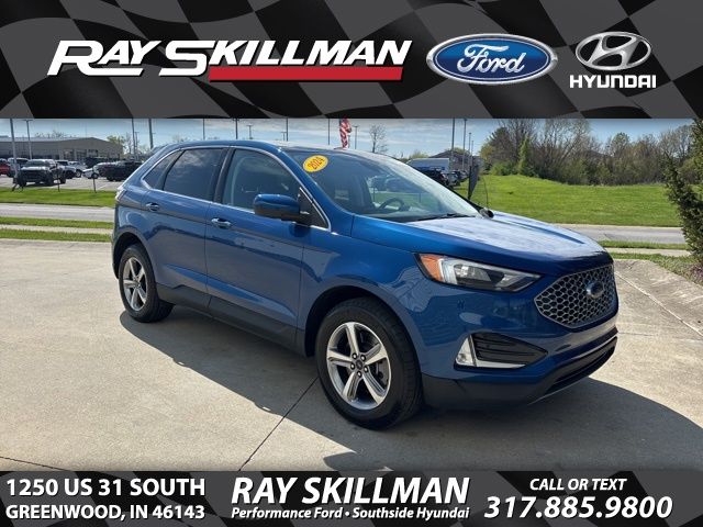 Blue Metallic 2024 Ford Edge SEL AWD SUV / Crossover All-Wheel Drive 8-Speed Automatic