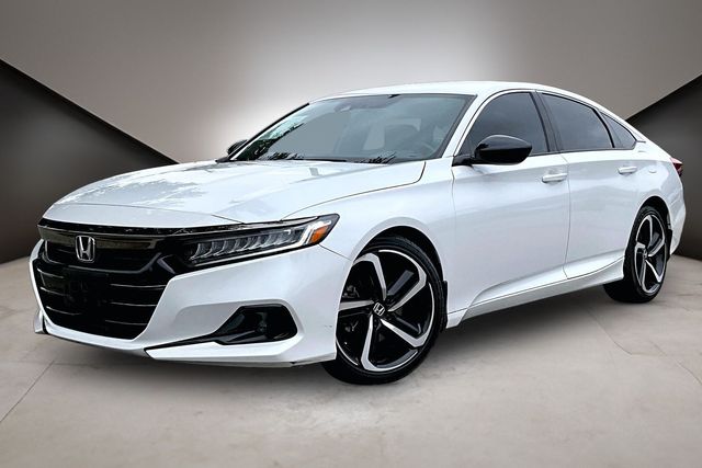 White 2022 Honda Accord Sedan Front-Wheel Drive Continuously Variable Transmission