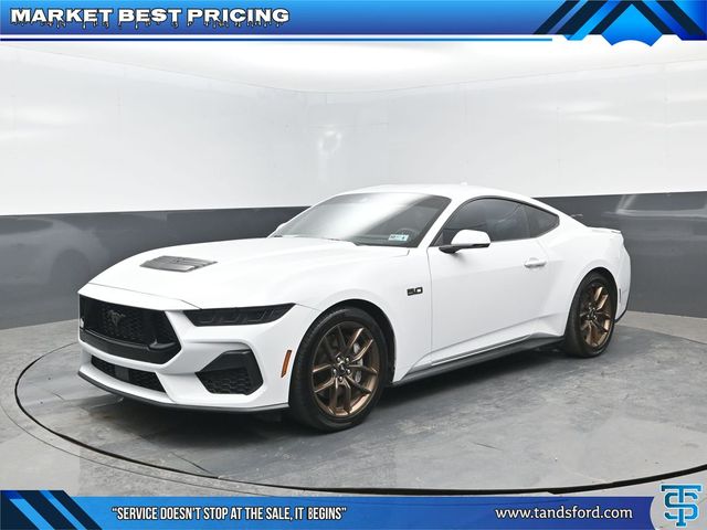 Oxford White 2025 Ford Mustang GT Premium Fastback RWD Coupe Rear-Wheel Drive Automatic