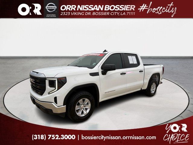 Summit White 2023 GMC Sierra 1500 Pro Crew Cab 4WD Pickup Truck Four-Wheel Drive Automatic