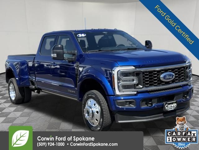 Argon Blue Metallic 2026 Ford F-450 Super Duty Platinum Crew Cab LB DRW 4WD Pickup Truck Four-Wheel Drive Automatic