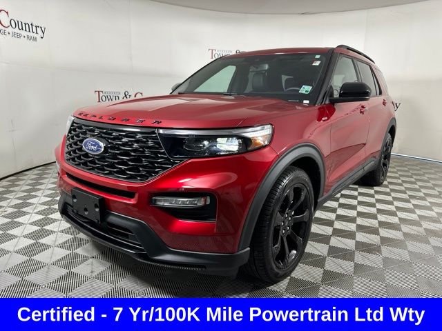 Red Metallic 2023 Ford Explorer SUV / Crossover Rear-Wheel Drive Automatic