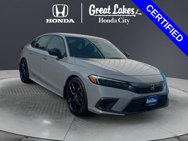 Sonic Gray Pearl 2024 Honda Civic Sedan Front-Wheel Drive Continuously Variable Transmission