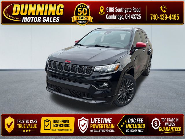 Diamond Black Crystal Pearlcoat 2023 Jeep Compass SUV / Crossover Four-Wheel Drive 8-Speed Automatic