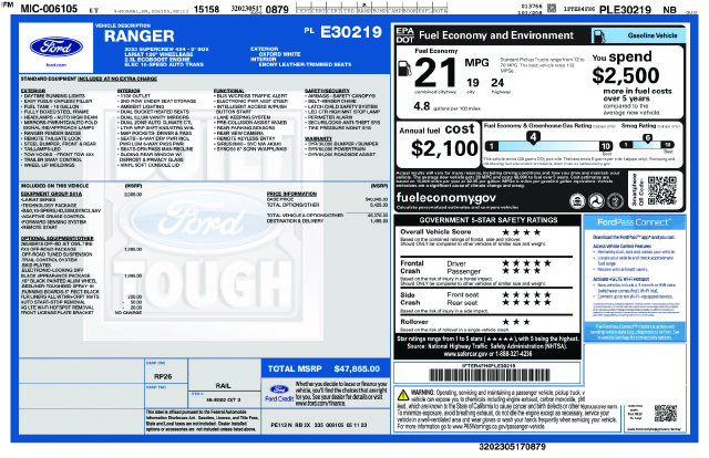 Used 2023 Ford Ranger Truck