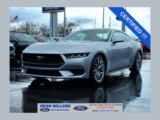 Iconic Silver Metallic 2024 Ford Mustang EcoBoost Premium Fastback RWD Coupe Rear-Wheel Drive Automatic