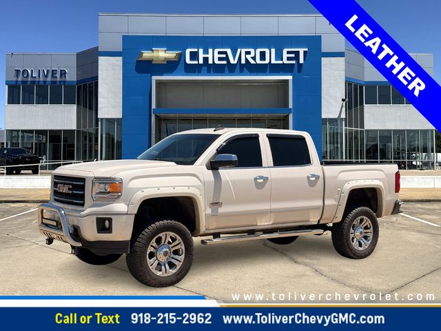 White Diamond Clearcoat 2015 GMC Sierra 1500 SLT Crew Cab 4WD Pickup Truck Four-Wheel Drive 6-Speed Automatic Overdrive