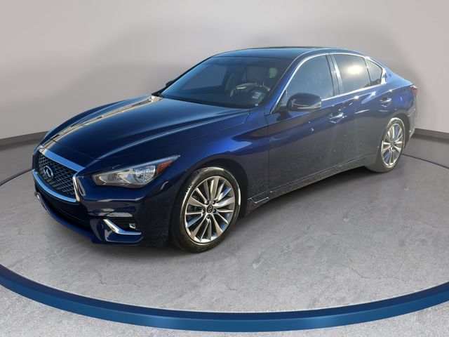 Grand Blue 2023 INFINITI Q50 Sedan Rear-Wheel Drive 7-Speed Automatic Overdrive