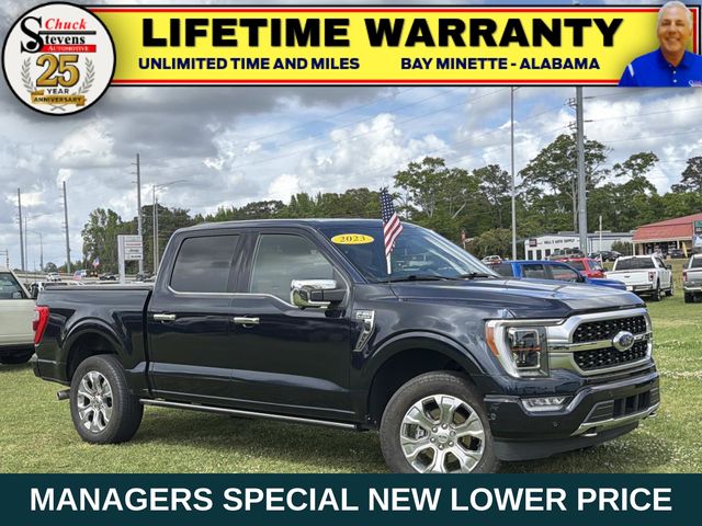Blue Metallic 2023 Ford F-150 Pickup Truck Four-Wheel Drive Automatic