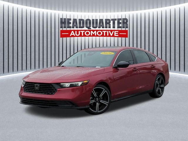 Radiant Red Metallic 2024 Honda Accord Hybrid Sport FWD Sedan Front-Wheel Drive Continuously Variable Transmission