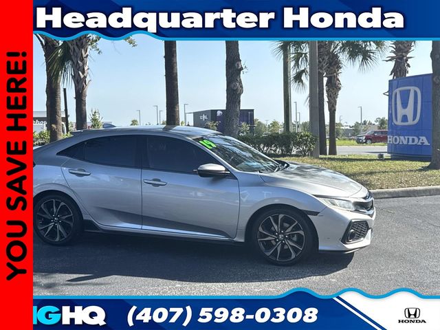 Lunar Silver Metallic 2019 Honda Civic Hatchback Hatchback Front-Wheel Drive Continuously Variable Transmission