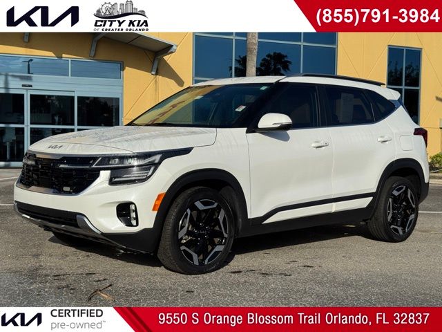 Snow White Pearl 2024 Kia Seltos SX AWD SUV / Crossover All-Wheel Drive 8-Speed Automatic