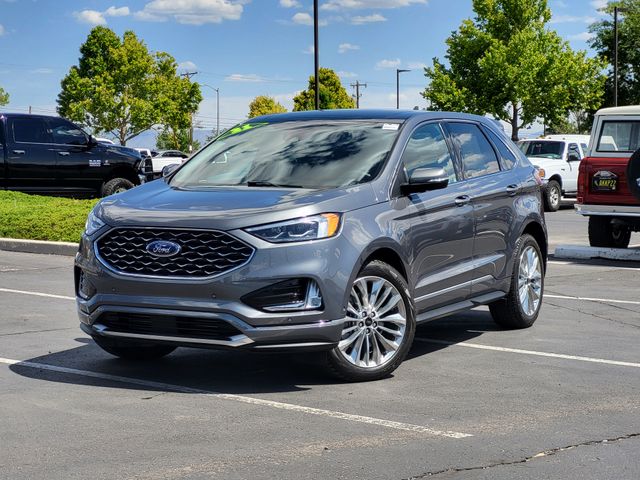 Carbonized Gray Metallic 2021 Ford Edge Titanium AWD SUV / Crossover All-Wheel Drive 8-Speed Automatic