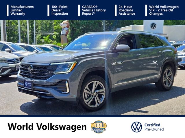 Pure Gray 2024 Volkswagen Atlas Cross Sport SEL R-Line 4Motion SUV / Crossover All-Wheel Drive 8-Speed Automatic