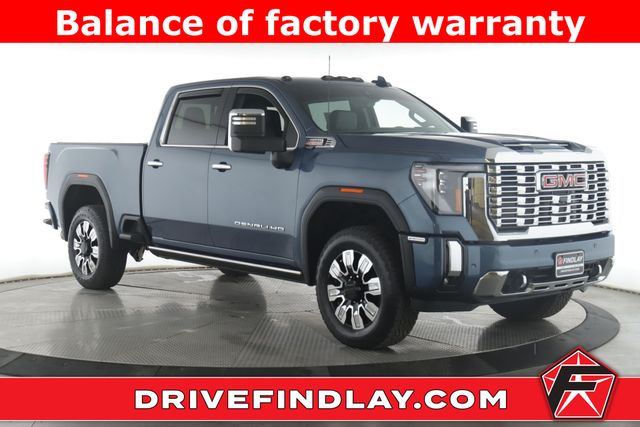 Blue 2025 GMC Sierra 2500HD Denali Crew Cab 4WD Pickup Truck Four-Wheel Drive Automatic