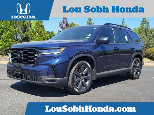 Black (Obsidian Blue Pearl) 2025 Honda Pilot Sport AWD SUV / Crossover All-Wheel Drive Automatic