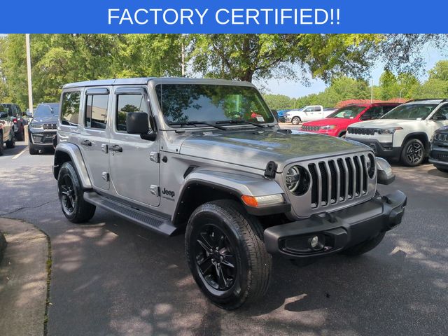 Used 2021 Silver Jeep Unlimited Sahara Altitude image 7