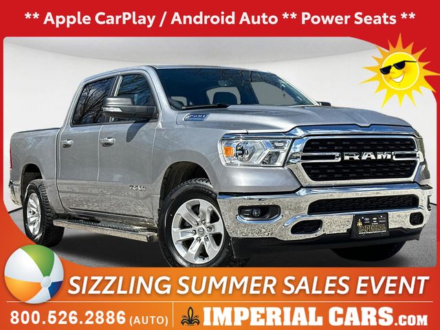 Billet Silver Metallic Clearcoat 2022 RAM 1500 Big Horn Crew Cab 4WD Pickup Truck Four-Wheel Drive 8-Speed Automatic
