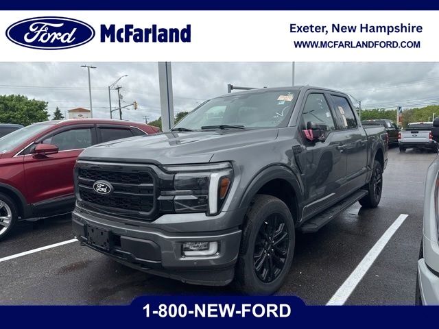 Gray 2024 Ford F-150 Lariat SuperCrew 4WD Pickup Truck Four-Wheel Drive Automatic