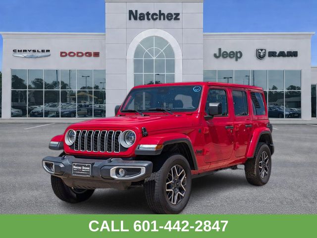 Firecracker Red Clearcoat 2025 Jeep Wrangler Sahara 4-Door 4WD SUV / Crossover Four-Wheel Drive 8-Speed Automatic