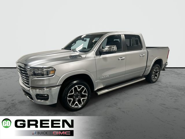 Billet Silver Metallic Clearcoat 2025 RAM 1500 Laramie Crew Cab 4WD Pickup Truck Four-Wheel Drive 8-Speed Automatic