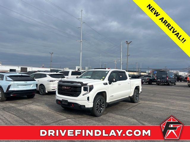 White 2024 GMC Sierra 1500 AT4 Crew Cab 4WD Pickup Truck Four-Wheel Drive Automatic