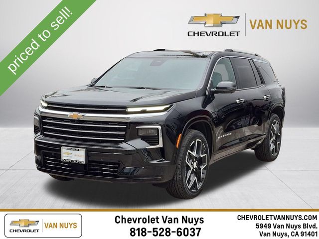 Black Metallic 2025 Chevrolet Traverse SUV / Crossover Four-Wheel Drive 8-Speed Automatic