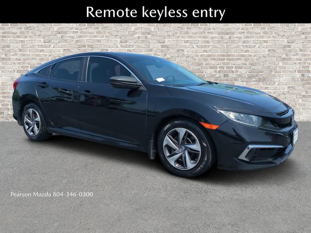 Black 2020 Honda Civic Sedan Front-Wheel Drive Continuously Variable Transmission
