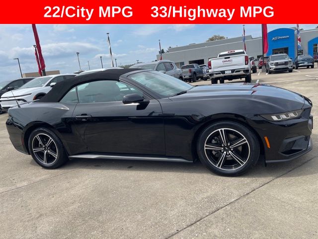 Shadow Black 2024 Ford Mustang Convertible Rear-Wheel Drive Automatic