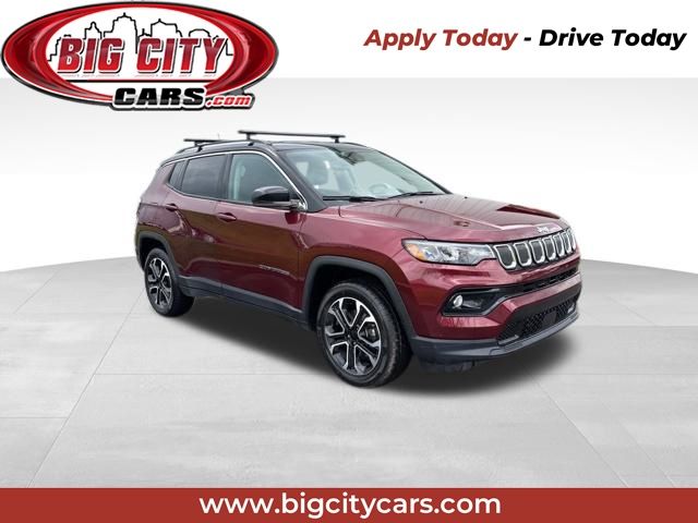 Velvet Red Pearlcoat 2022 Jeep Compass Limited 4WD SUV / Crossover Four-Wheel Drive 9-Speed Automatic
