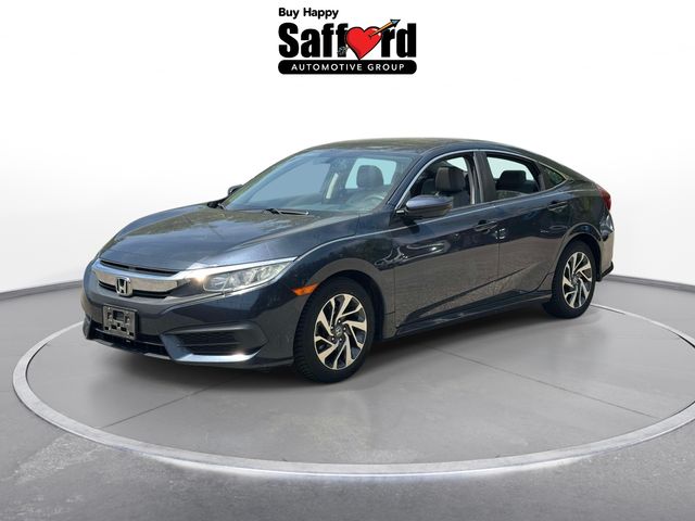 Cosmic Blue Metallic 2017 Honda Civic EX Sedan Front-Wheel Drive Continuously Variable Transmission