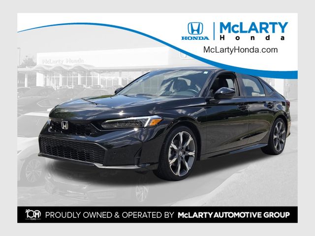 Crystal Black Pearl 2025 Honda Civic Hybrid Sedan Front-Wheel Drive Continuously Variable Transmission