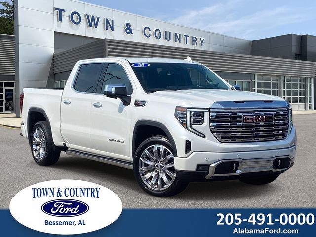White Frost Tricoat 2025 GMC Sierra 1500 Denali Crew Cab 4WD Pickup Truck Four-Wheel Drive Automatic