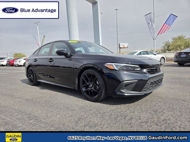 Black 2023 Honda Civic Sedan Front-Wheel Drive Continuously Variable Transmission