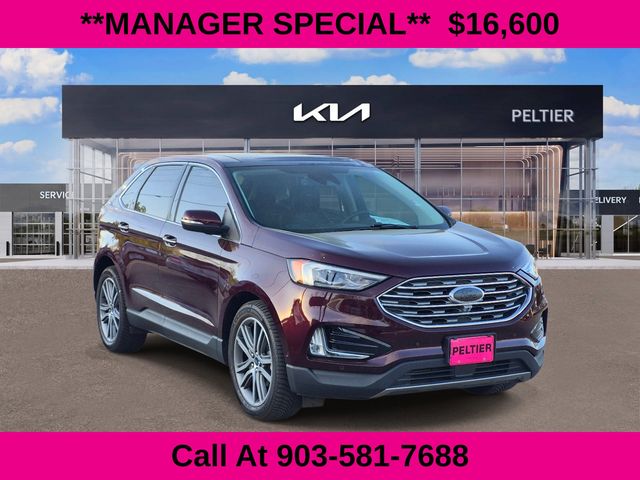 Red (Burgundy) 2020 Ford Edge Titanium FWD SUV / Crossover Front-Wheel Drive 8-Speed Automatic